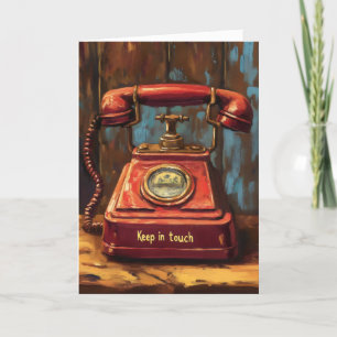 Keep in Touch Old Phone Holiday Card