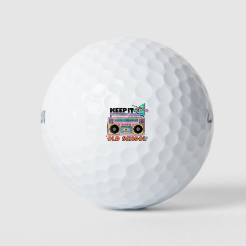 Keep It 90s Old School Boombox Player Golf Balls