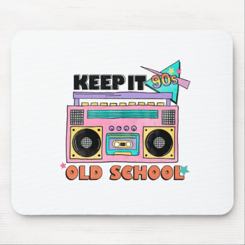 Keep It 90s Old School Boombox Player Mouse Pad
