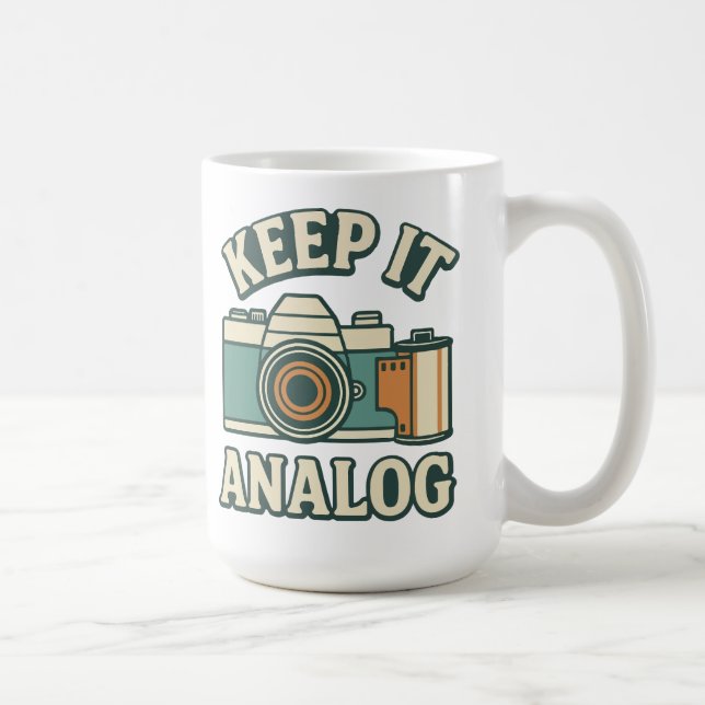 Keep it analog coffee mug (Right)