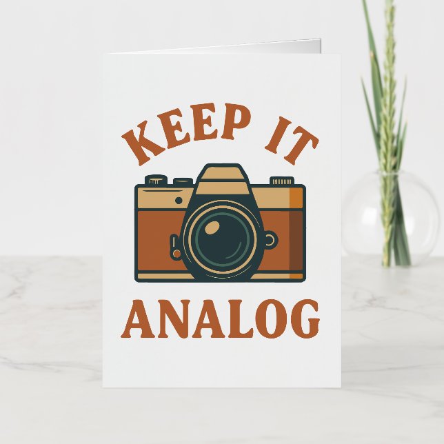 Keep it analog foil holiday card (Front)