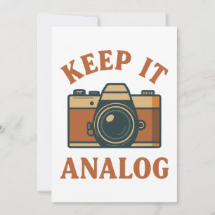 Keep it analog invitation