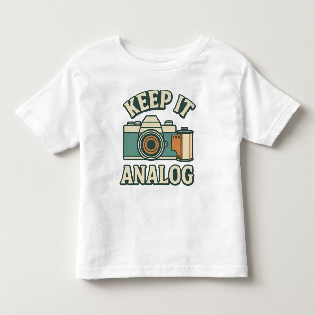 Keep it analog toddler t-shirt (Front)