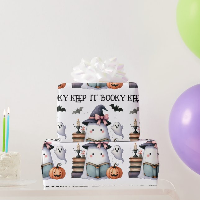 Keep it Booky Bookish Halloween Spooky Read Custom Wrapping Paper (Party Gifts)