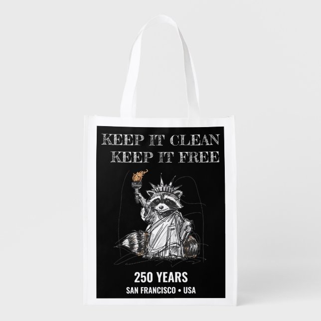 Keep It Clean, Keep It Free • 1776–2026 Grocery Bag (Front)