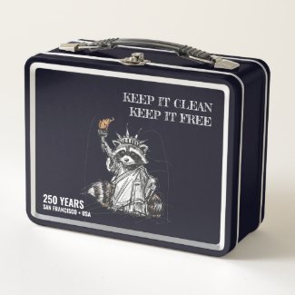 Keep It Clean Keep It Free—250 Years San Francisco Metal Lunch Box