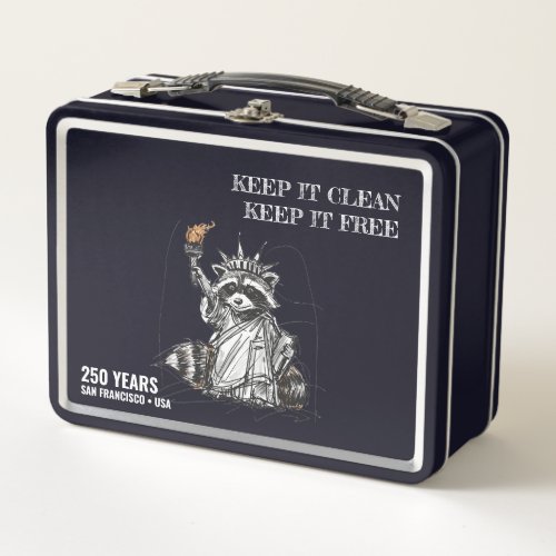 Keep It Clean Keep It Free—250 Years San Francisco Metal Lunch Box Keep It Clean Keep It Free—250 Years San Francisco Metal Lunch Box