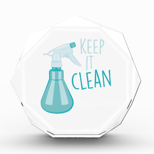 Keep It Clean Mister Acrylic Award (Front)