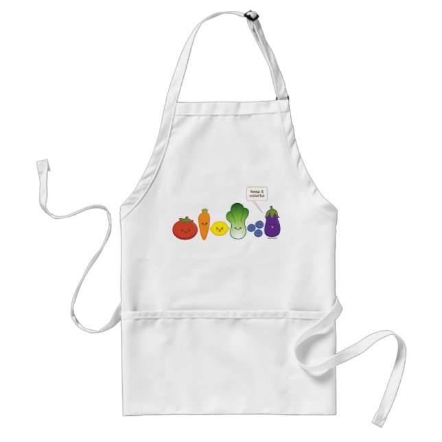 Keep It Colorful (Simple Design) Adult Apron (Front)