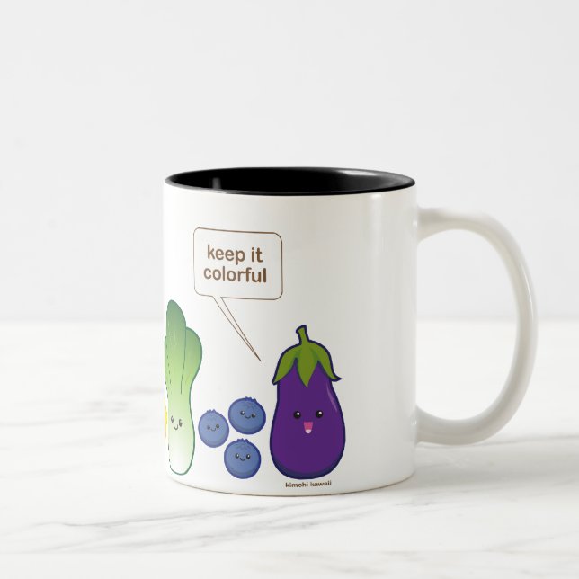 Keep It Colorful (Simple Design) Two-Tone Coffee Mug (Right)