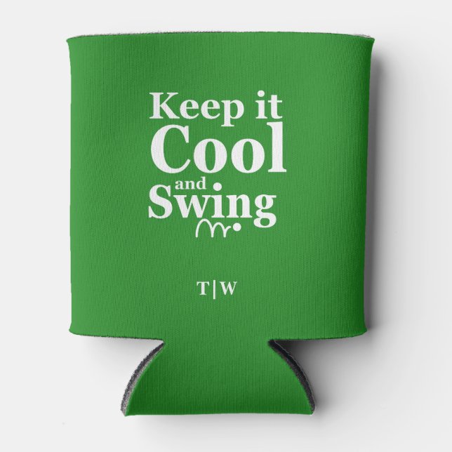 Keep it Cool and Swing Golf Theme  Can Cooler (Front)