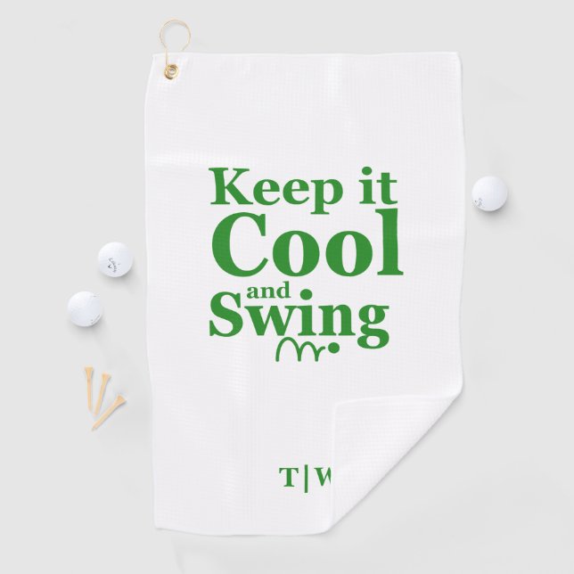 Keep it Cool and Swing Golf Theme  Towel (InSitu)
