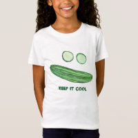 Keep it Cool as a Cucumber Funny Watercolor Face