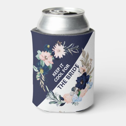 Keep it cool for Bride_ Marine flowers bloom Can Cooler