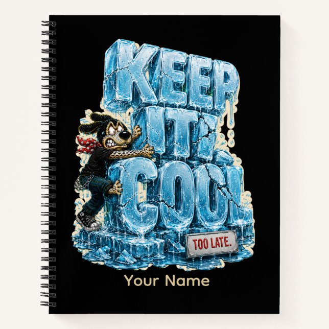 Keep It Cool Funny Spreadsheet Humor Shirt Notebook (Front)