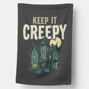 Keep It Creepy Haunted House Halloween Design_1 Flag