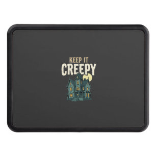 Keep It Creepy Haunted House Halloween Design_1 Hitch Cover