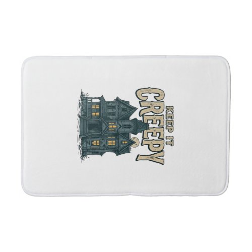 Keep It Creepy Vintage Haunted House Halloween Des Bath Mat