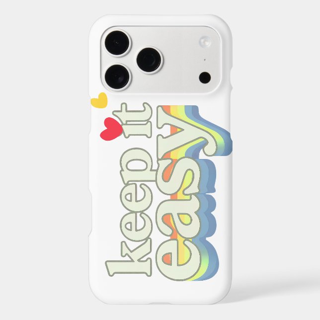 Keep It Easy Retro Pride Typography Design Case-Mate iPhone Case (Back)