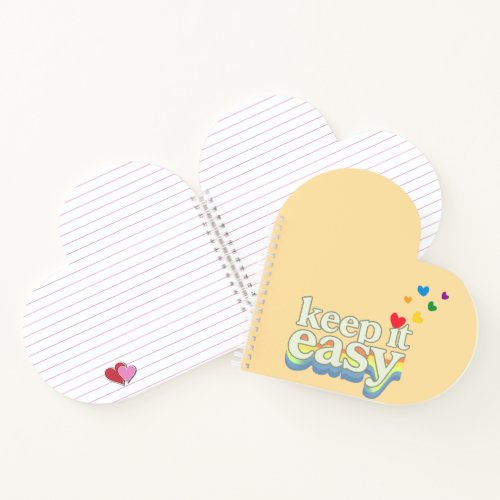 Keep It Easy Retro Pride Typography Design Notebook