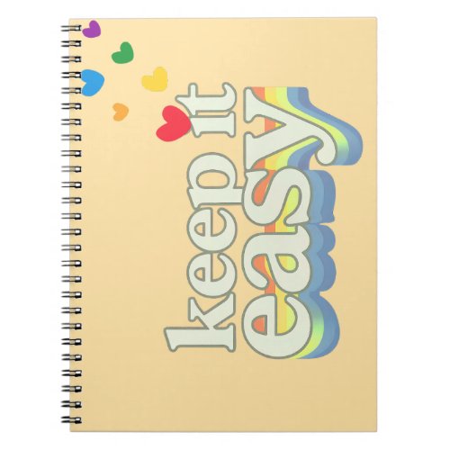 Keep It Easy Retro Pride Typography Design Notebook