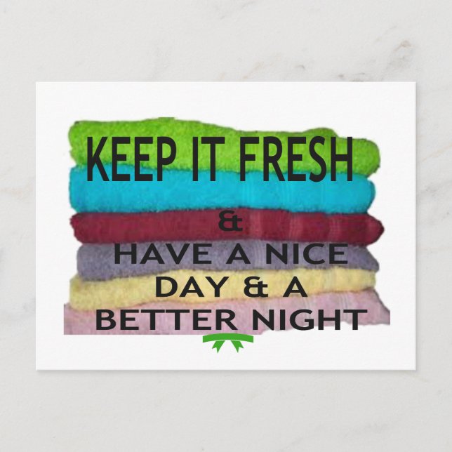 keep it fresh Text Art Design Art Postcard (Front)
