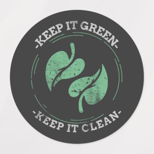 Keep It Green Keep It Clean _ Earth Day Labels