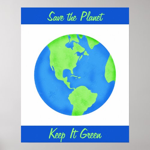 Keep It Green Save Earth Environment Wall Art