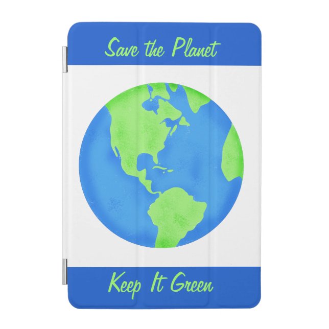 Keep It Green Save Planet Environment Art Custom iPad Mini Cover (Front)