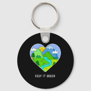 Keep It Green Save The Planet Earth Day 2021 Gift Keychain