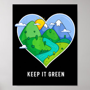 Keep it green save the planet earth day 2026 idea poster