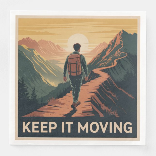 Keep It Moving Paper Dinner Napkins (Front)