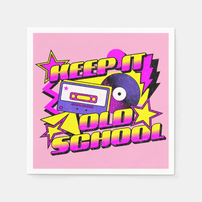 Keep it old school napkins (Front)