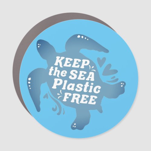 Keep It Plastic Free Sea Turtle Car Magnet