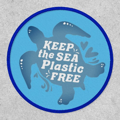 Keep It Plastic Free Sea Turtle Iron On Patch