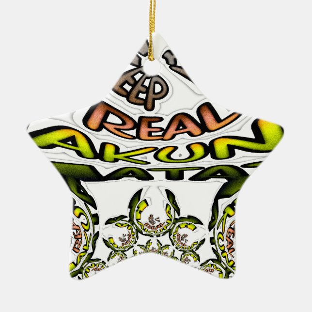 Keep It Real: Kaleidoscope Art Print/Graphic Ceramic Ornament (Front)