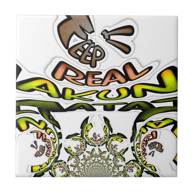 Keep It Real: Kaleidoscope Art Print/Graphic Ceramic Tile (Front)