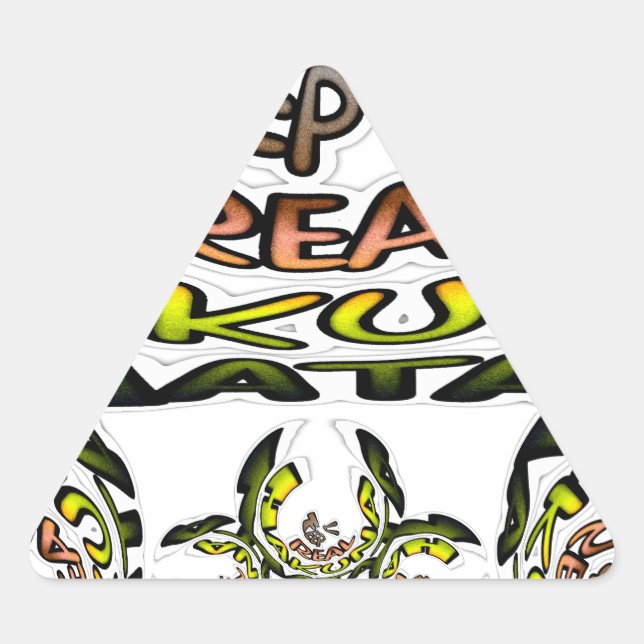 Keep It Real: Kaleidoscope Art Print/Graphic Triangle Sticker (Front)
