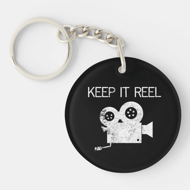 Keep It Reel - Film Maker Cast Keychain (Front)