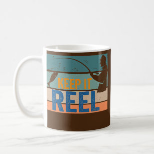 Keep It Reel Fishing Funny Fish Vintage Fisherman Coffee Mug
