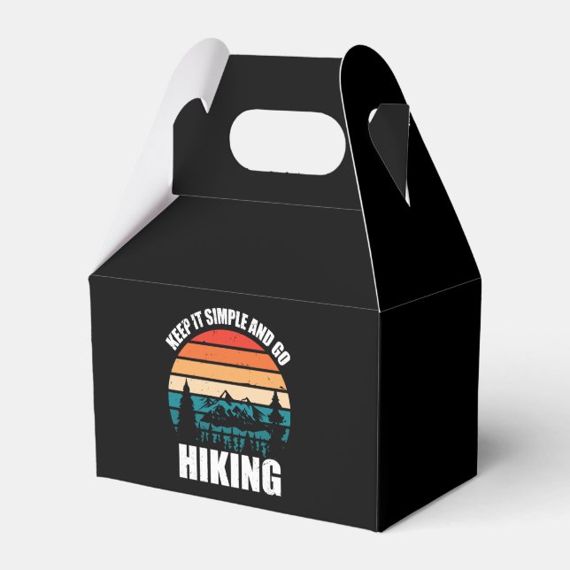 Keep It Simple And Go Hiking Favor Boxes (Front Side)
