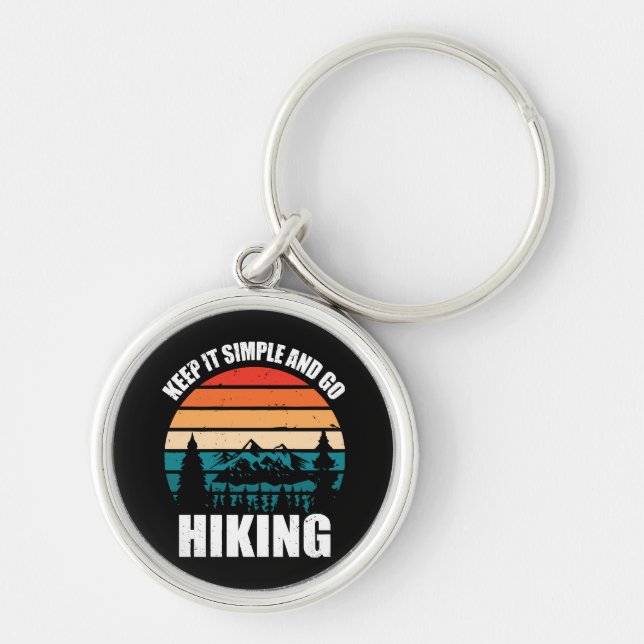 Keep It Simple And Go Hiking Keychain (Front)