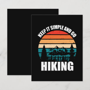 Keep It Simple And Go Hiking RSVP Card