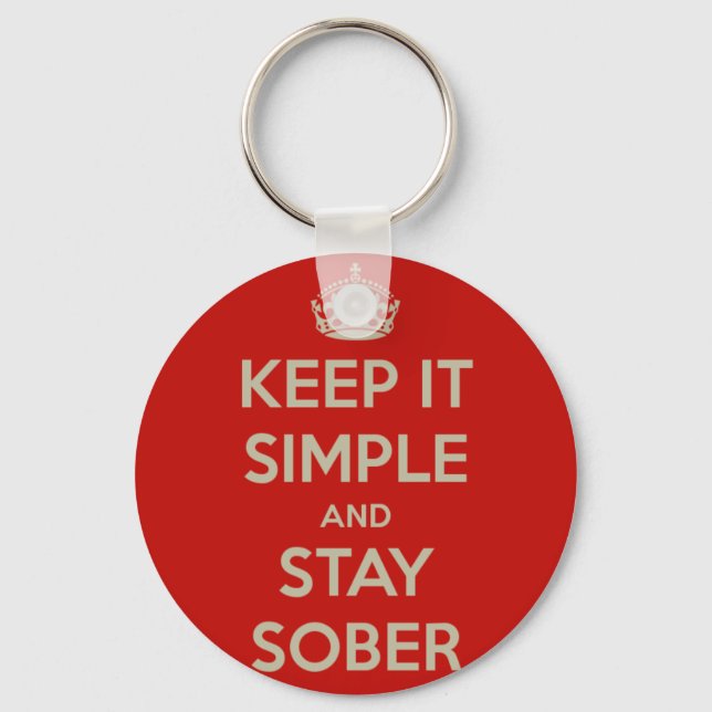 Keep It Simple and Stay Stober Keychain (Front)