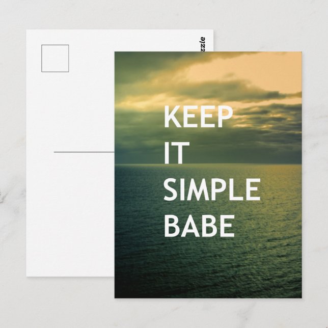 Keep it simple babe postcard (Front/Back)