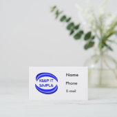 Keep It Simple Business Card (Standing Front)
