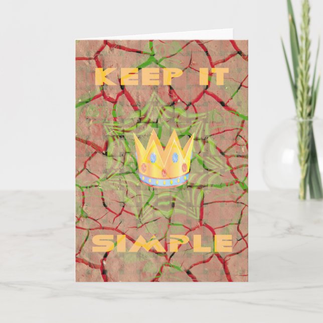 Keep It Simple: Cracked Earth Royal Clarity Art Card (Front)