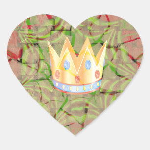 Keep It Simple: Cracked Earth Royal Clarity Art Heart Sticker