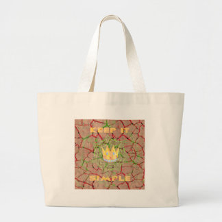 Keep It Simple: Cracked Earth Royal Clarity Art Large Tote Bag