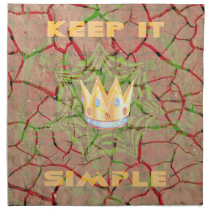 Keep It Simple: Cracked Earth Royal Clarity Art Napkin
